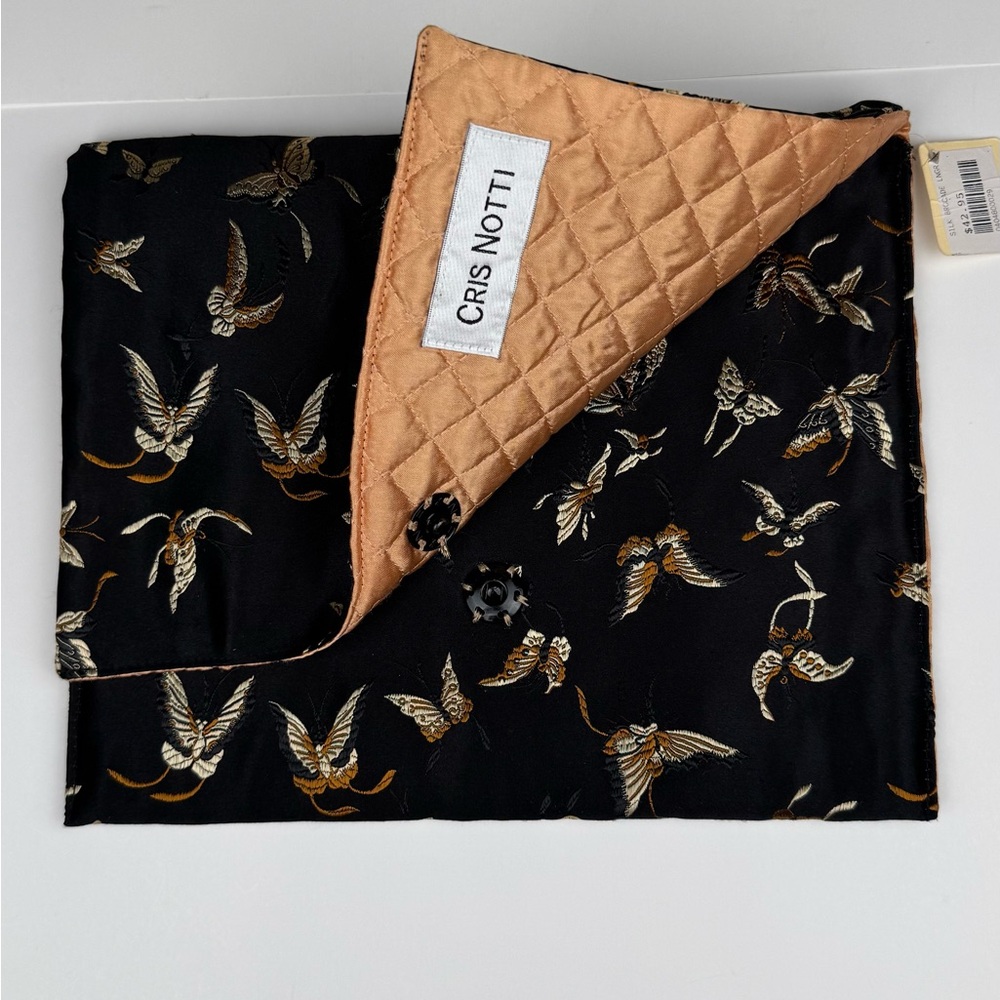 Cris Notti Silk Lingerie Bag. Snap Closure. NWT